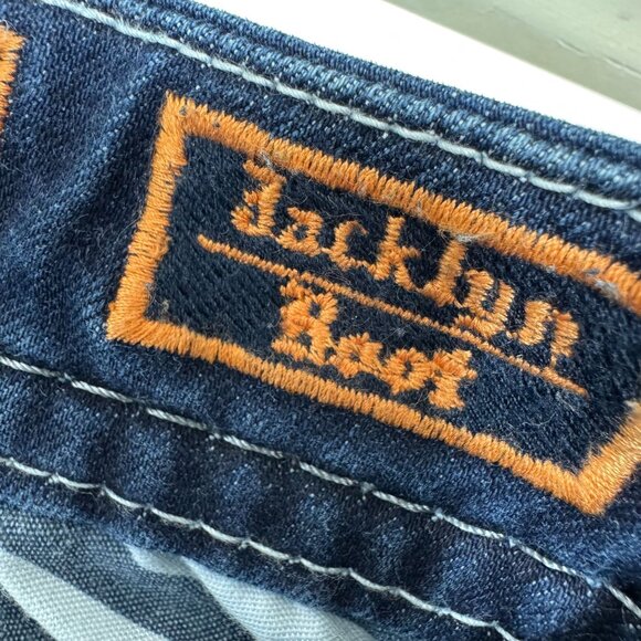 Rock Revival Jacklyn Boot Jeans Women's 32 Embellished Pockets Thick Stitch Y2K - Picture 6 of 12